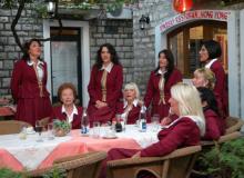 We happened upon these folk singers practicing in a restaurant in Budva,  Monten