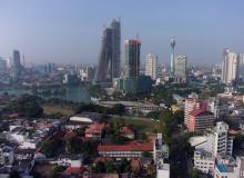 Panoramic view of Colombo, including the Lotus Tower.