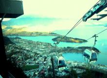 View of Queenstown from a gondola.