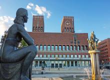 Oslo’s City Hall, with stirring murals and art that depict Norway’s history. Photo by Rick Steves