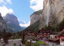 The Lauterbrunnen Valley as seen from Hotel Staubbach