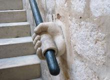 “Handrail” on stairway at Rector’s Palace in Dubrovnik, Croatia