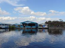 A floating community outside of Manaus.