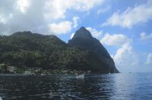 Looking toward the Pitons in Sugar Bay, St Lucia.