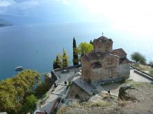 The Church of St. John at Kaneo, overlooking Lake Ohrid.