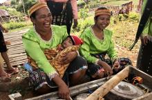 We were welcomed to Cecer Village and treated to a dance performance while these ladies played the drums.