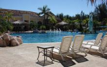 Large, free-form pool at La Ensenada Beach Resort & Convention Center in Tela, Honduras. Photos by Sandra Scott