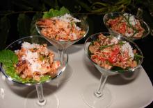 Sweet Shrimp Kelaguen as served at the Hyatt Regency in Saipan.