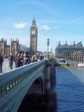 Looking over Westminster Bridge toward Big Ben — London. Photos: Keck