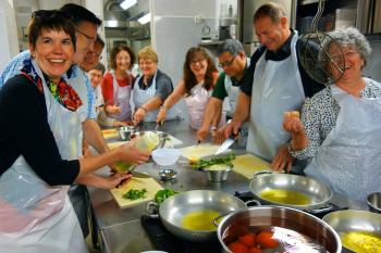 Florence offers plenty of engaging cooking classes. After cooking your meal, you'll get to feast on your fresh creations. Photo by Rick Steves