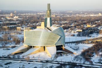 View of the Canadian Museum for Human Rights in Winnipeg.