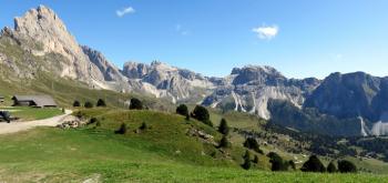 On the way down from the Seceda lift station in Italy's Dolomites.