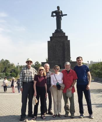 Our group in front of the “Mother Armenia” monument in Yerevan.