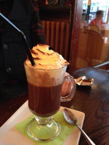 Chocolat Viennois — a good way to warm up outside a Paris café in winter.