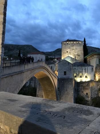 The rebuilt Stari Most (Old Bridge) in Mostar, Bosnia & Herzegovina.