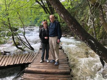 Carol and Lynn at Plitvice Lakes National Park in Croatia.