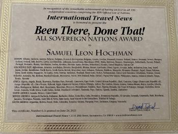 The <b><i>ITN</i></b> All Sovereign Nations Award certificate. Photo by Leon Hochman