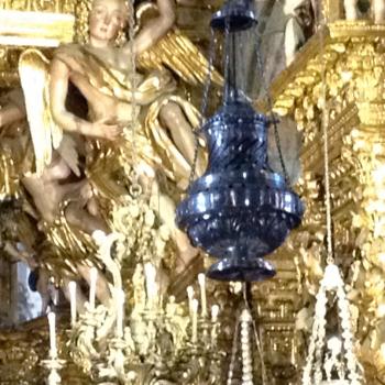 The Botafumerio (censer) in the Cathedral in Santiago, Spain. Photo by Don Horel