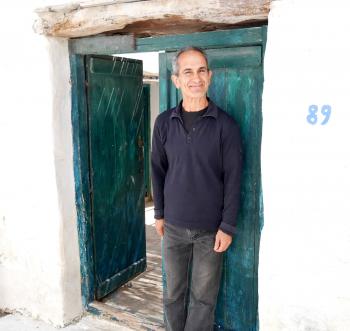 Vangelis Vassalos, a distillery owner in Langada, on the island of Amorgos.