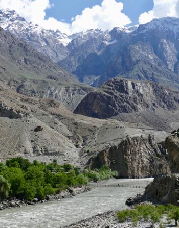 Scenery in the Hunza Valley of northern Pakistan.