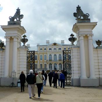 Entrance to Rundāle Palace in southern Latvia. 
