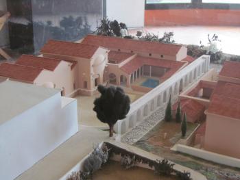 A model of part of Cemenelum in the on-site museum.