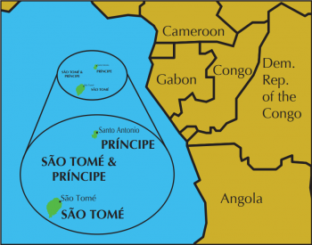 Map of São Tomé & Príncipe.