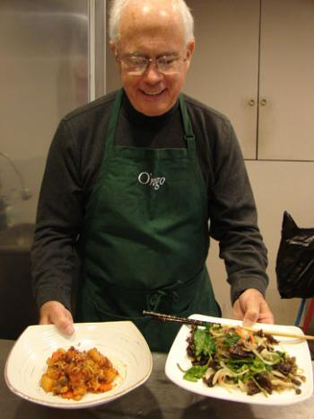 John Scott displaying the products of a cooking class in Seoul, South Korea, in 2013 (see April ’16, pg. 54).