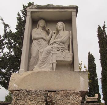 Gravesite memorial to two sisters: Demetria and Pamphile – Kerameikos Archaeological Park, Athens. Photos by Paul Lalli