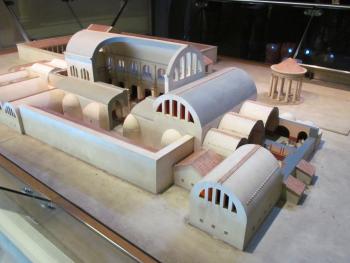A model of the Roman baths, displayed inside the complex.