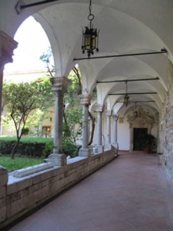 One of the cloisters in the San Domenico Palace Hotel Taormi­na.