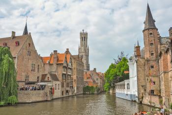 The serene side of Bruges from a canal-boat tour. Photo by Cameron Hewitt