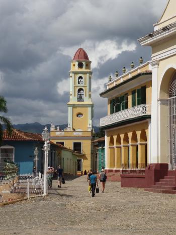 The town square in Trinidad, Cuba.