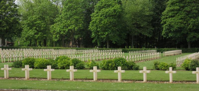 Only a small number of the thousands of crosses at the National War Cemetery in Ablain-Saint-Nazaire.