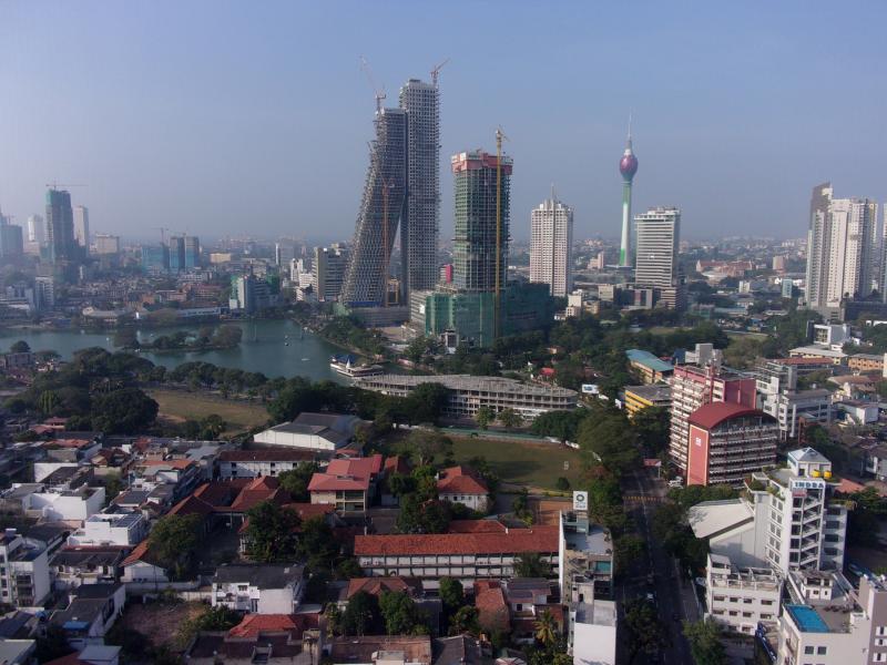 Panoramic view of Colombo, including the Lotus Tower.