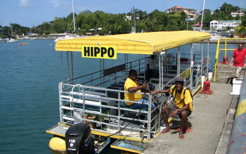 Hippo water ferry — St. Lucia. Photo by Mary Taylor